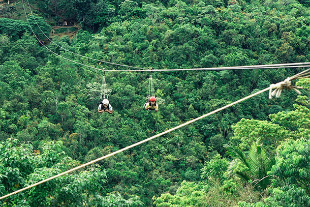 Ziplining Over the Loboc River