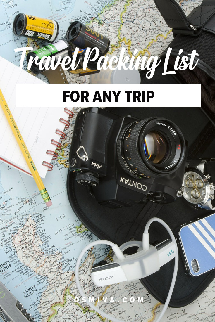 Basic Items To Pack including items for your luggage and carry-on. We have also included a travel packing list to help you get organized plus tips on how to know what to pack! #traveltips #basicitemstopack #travelpackinglist #travel #packinglist #osmiva
