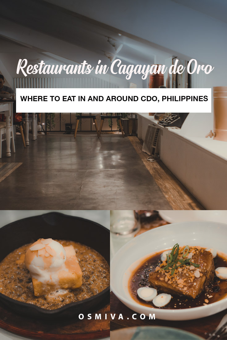 Delicious Guide to Cagayan de Oro Restaurants. Where to eat in Cagayan de Oro. Restaurants in CDO. Best Restaurants in CDO. This list compiles our recommended places to eat in and around Cagayan de Oro City. Includes price range, over-all verdict, hours and much more. #bestrestaurantsincdo #cagayandeororestaurants #wheretoeatincagayandeoro #foodguide #foodietravel #travelguide #osmiva #cagayandeoro #philippines