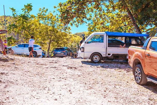 Parking Area at the Guiwanon Cold Spring width=