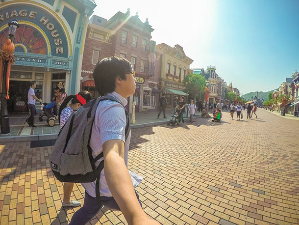 Strolling around at the Adventureland