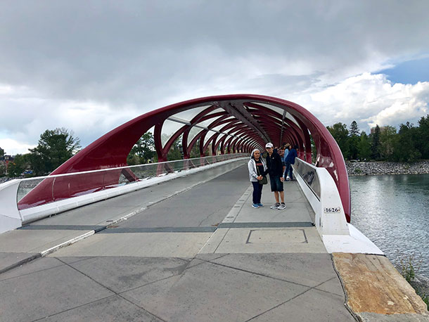 Walk Peace Bridge at Prince's Island Park