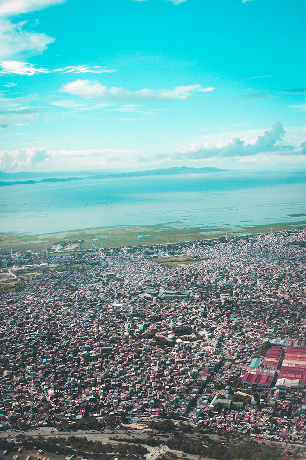 Aerial View of Taiwan from Plane