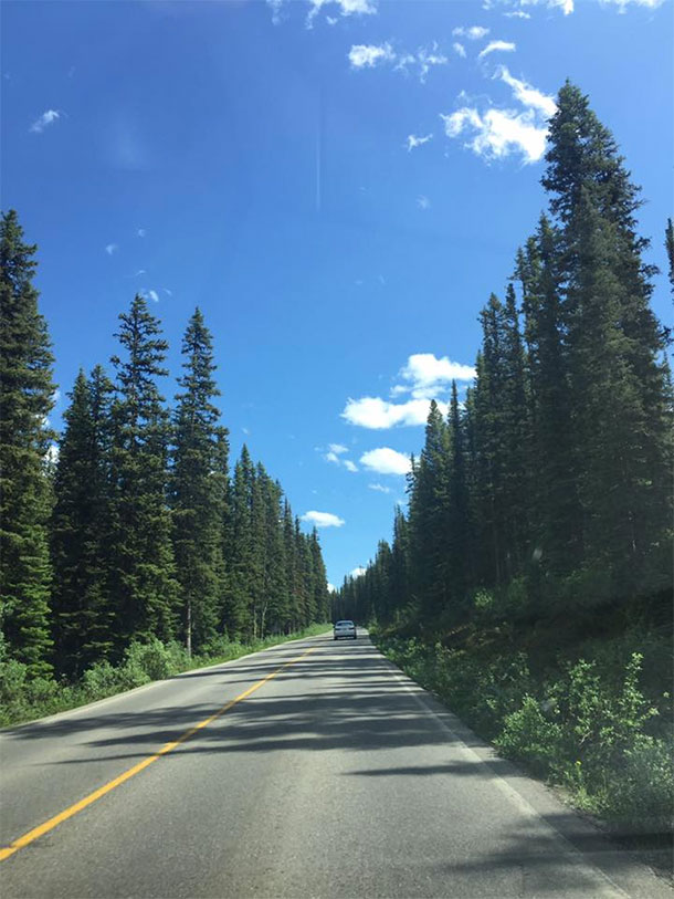 Road to Banff National Park