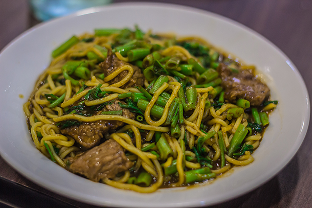 Beef Sate with Kangkong