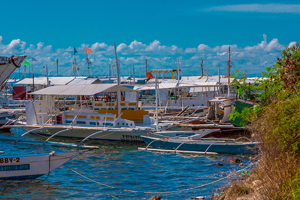 Bohol Island Hopping: PumpBoats at Cordova Port