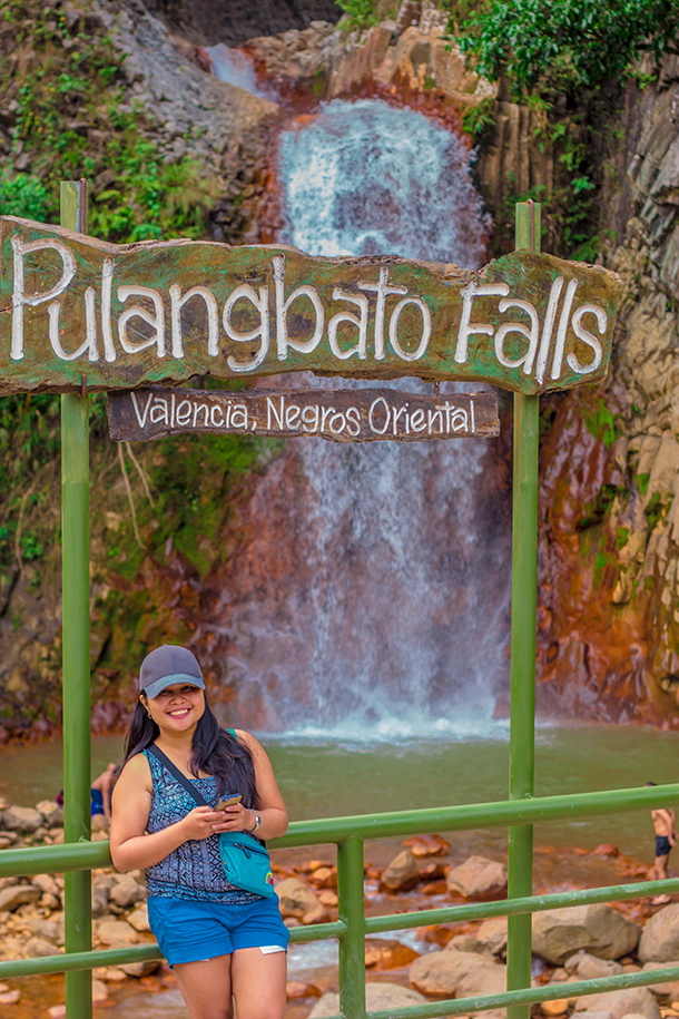 Pulangbato Falls: Me at the Falls Signage