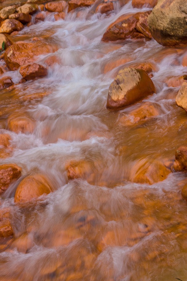 Water as if flows at the river