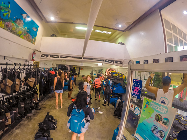 Apo Island Tour Package: Equipment Area for Rental
