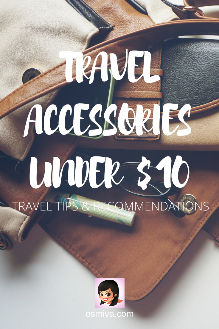 Cheap And Essential Travel Accessories Under $10. List of affordable but very helpful travel accessories. Includes some travel bags, for travel hygiene, locks, and many more. #travelproducts #travelaccessories #traveltips #cheaptravelaccessories #osmiva