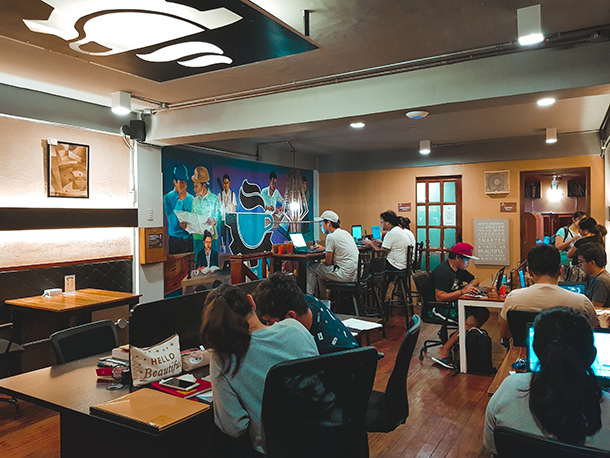 Co-Working Spaces in Cebu City: Cubicles and Chairs at Workplace Cafe