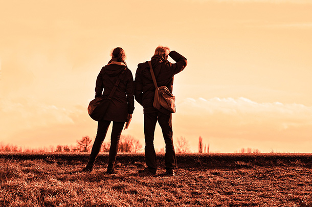 Couple Travelling Outdoors