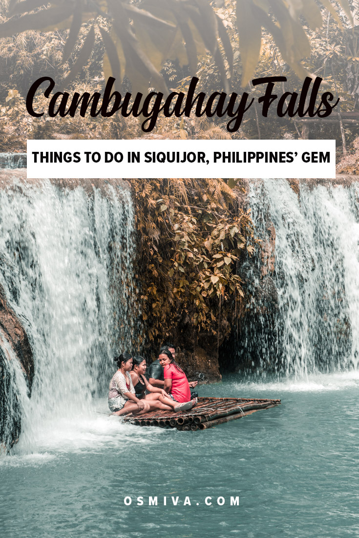 Fun Things to Do at the Cambugahay Falls in Siquijor. Includes guide on how to get here, opening hours and fees. Plus how to enjoy your day trip here. #travelguide #cambugahayfalls #siquijor #philippines #siquijorphilippines #asia #choosephilippines #osmiva #guide #daytrip