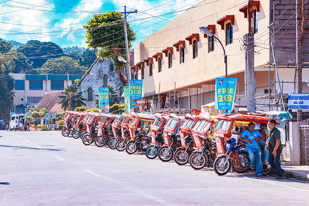 Tricycles at the Siquijor Port