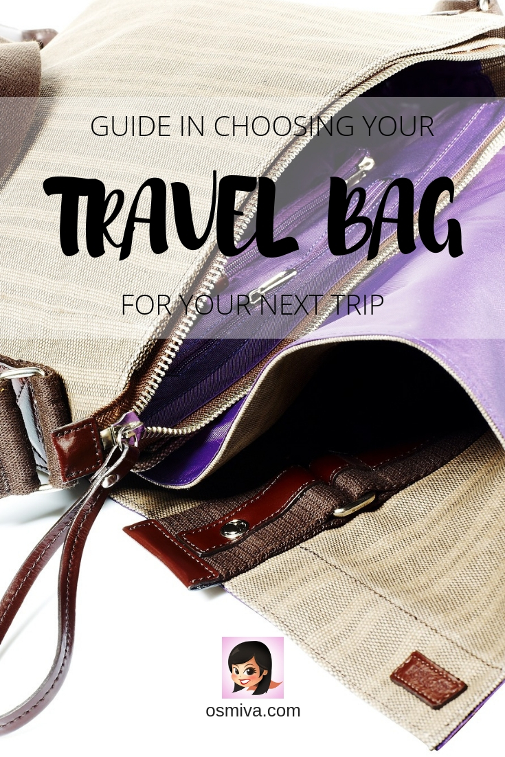 How to Choose the Best Travel Bag for Your Trip. Tips on choosing the best travel bag that suits your travel style and preference. Choose from pre-selected items that you can purchase for yourself or as a gift to a friend, family or partner who loves to travel. #travelguide #travelproduct #travelguide #dufflebag #luggage #traveltips #osmiva